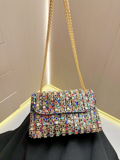 Swarovski Diamond Party Bag Chain Handbag Fashion Party Shoulder Crossbody Bag