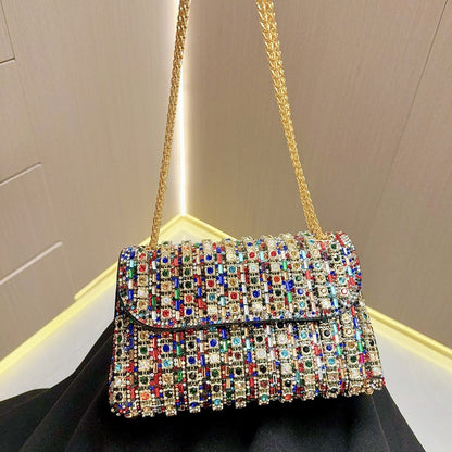 Swarovski Diamond Party Bag Chain Handbag Fashion Party Shoulder Crossbody Bag