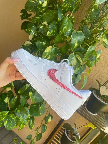 Custom Air Force 1 Bling Rhinestone Sneakers -AF1 Crystal Shoes - Air Force One Custom Glitter Running Shoes Women Bedazzled Shoes Bling af1