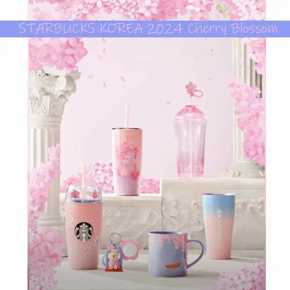 STARBUCKS KOREA 2024 Cherry Blossom MD Tumbler Mug Cold Cup Limited Edition